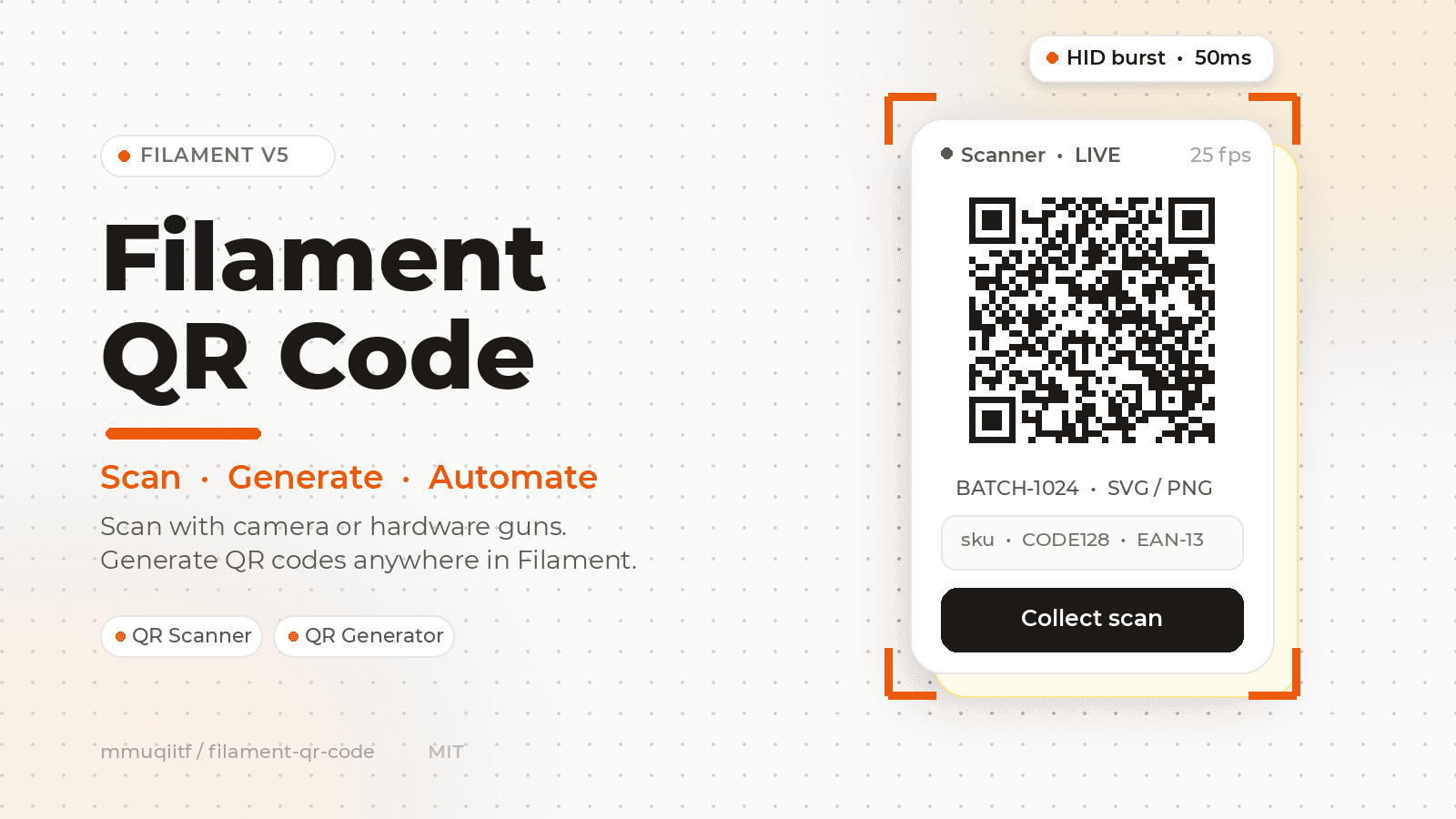 Cover image for Filament QR Code - QR & Barcode Plugin for Filament v5